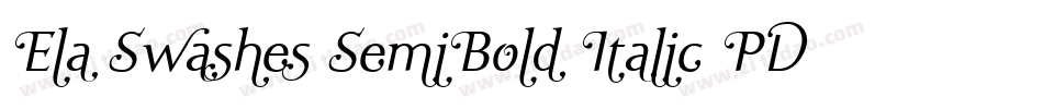 Ela Swashes SemiBold Italic PDF字体转换